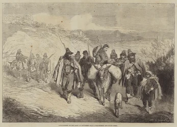 Ontbinding van het Leger van Zuid-Italië, vrijwilligers keren terug naar huis